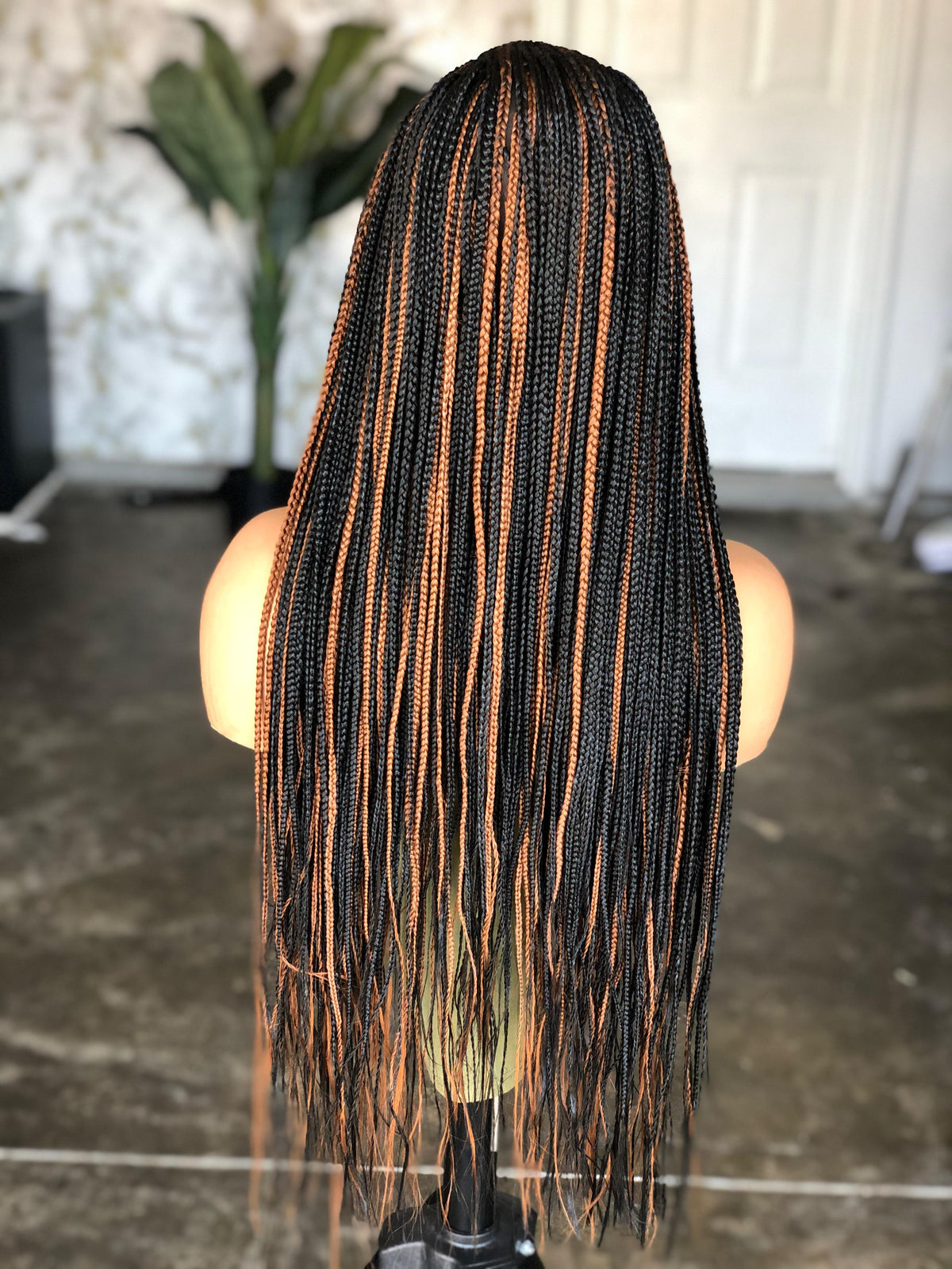 Made to order Closure Glueless Cornrow Wig | 22"/24" Inches