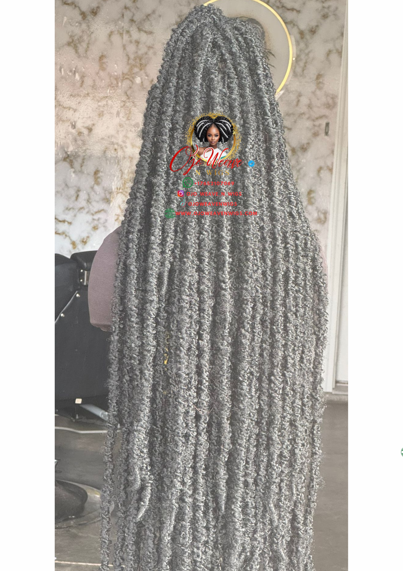 Tiffany Unit Full lace wig 28/30 inch Black Butterfly loc Ready to Ship