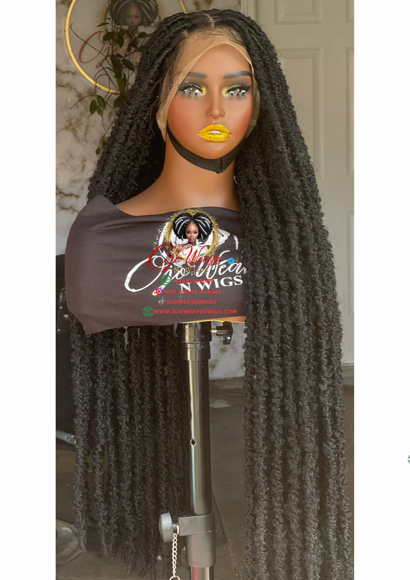 Tiffany Unit Full lace wig 28/30 inch Black Butterfly loc Ready to Ship