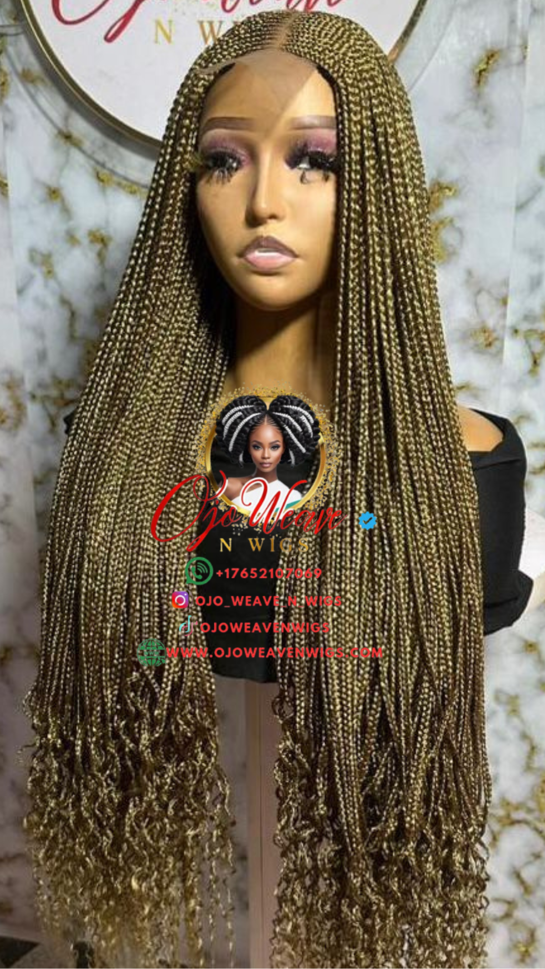 Bianca Curly Wig -ready to ship  in Color 27