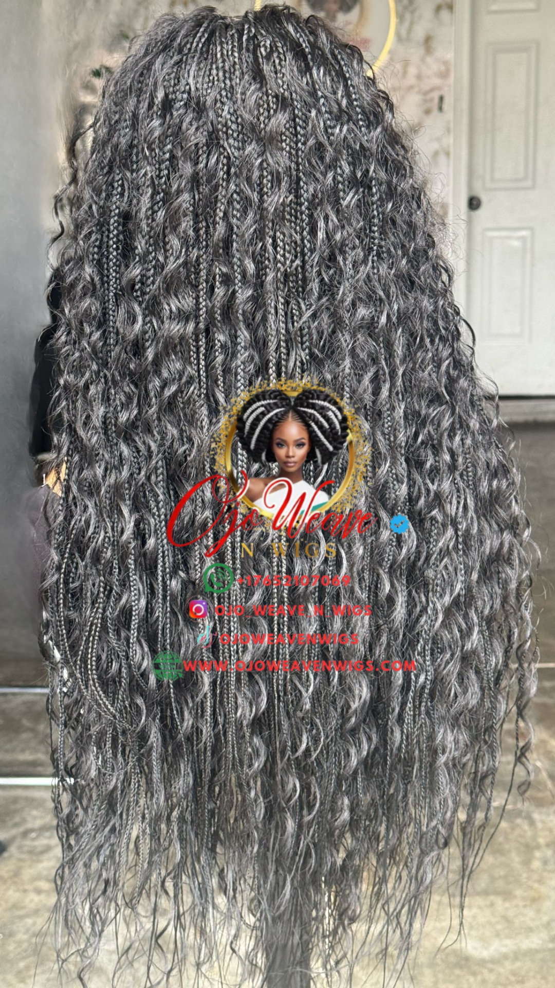 24" Black Boho Wig Mine Unit - Made to Order - 5x5 Closure