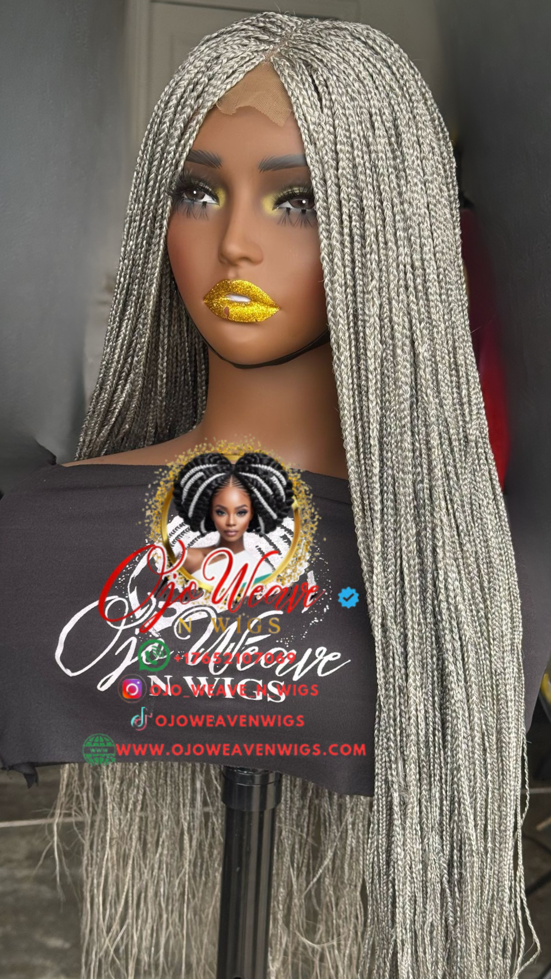 26" Grey Micro Braids - Ready to Ship