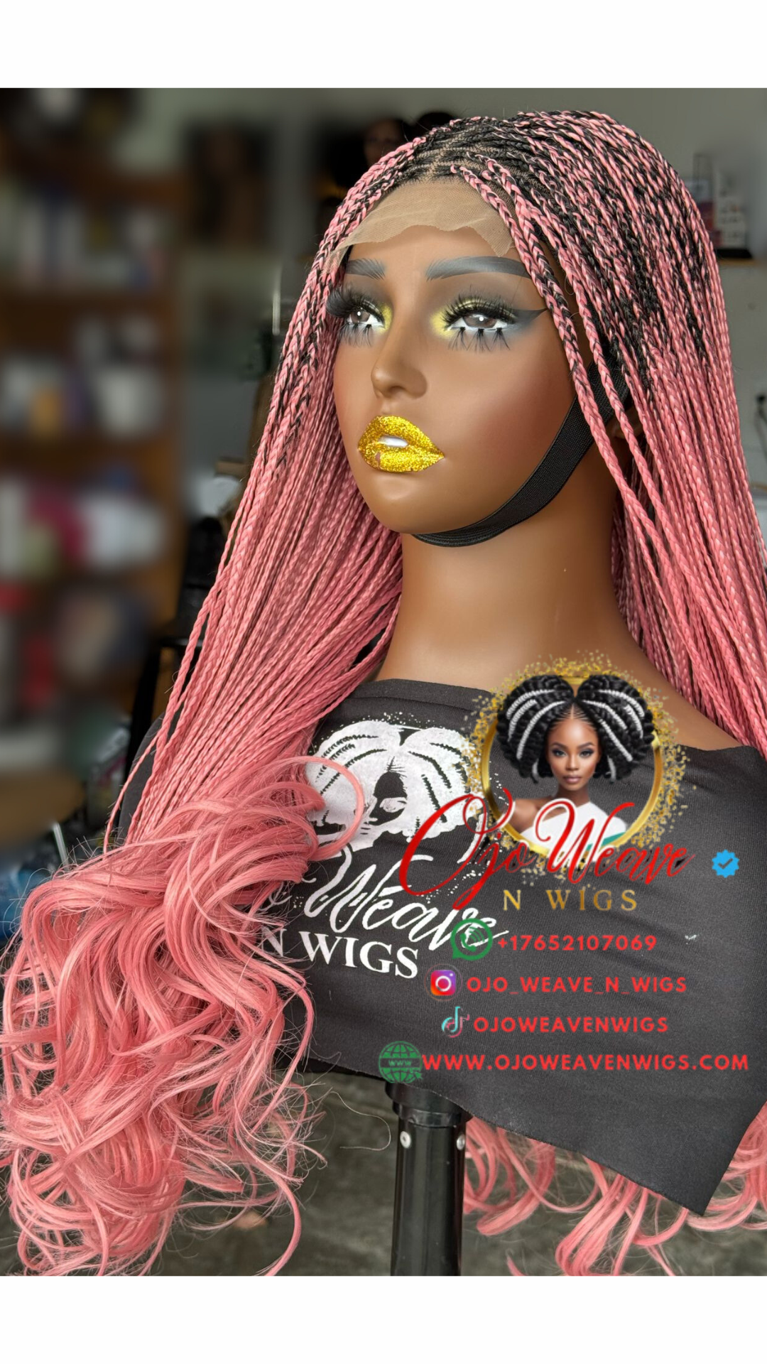 Pink Knotless Closure Wig - Fine Unit - Ready to Ship