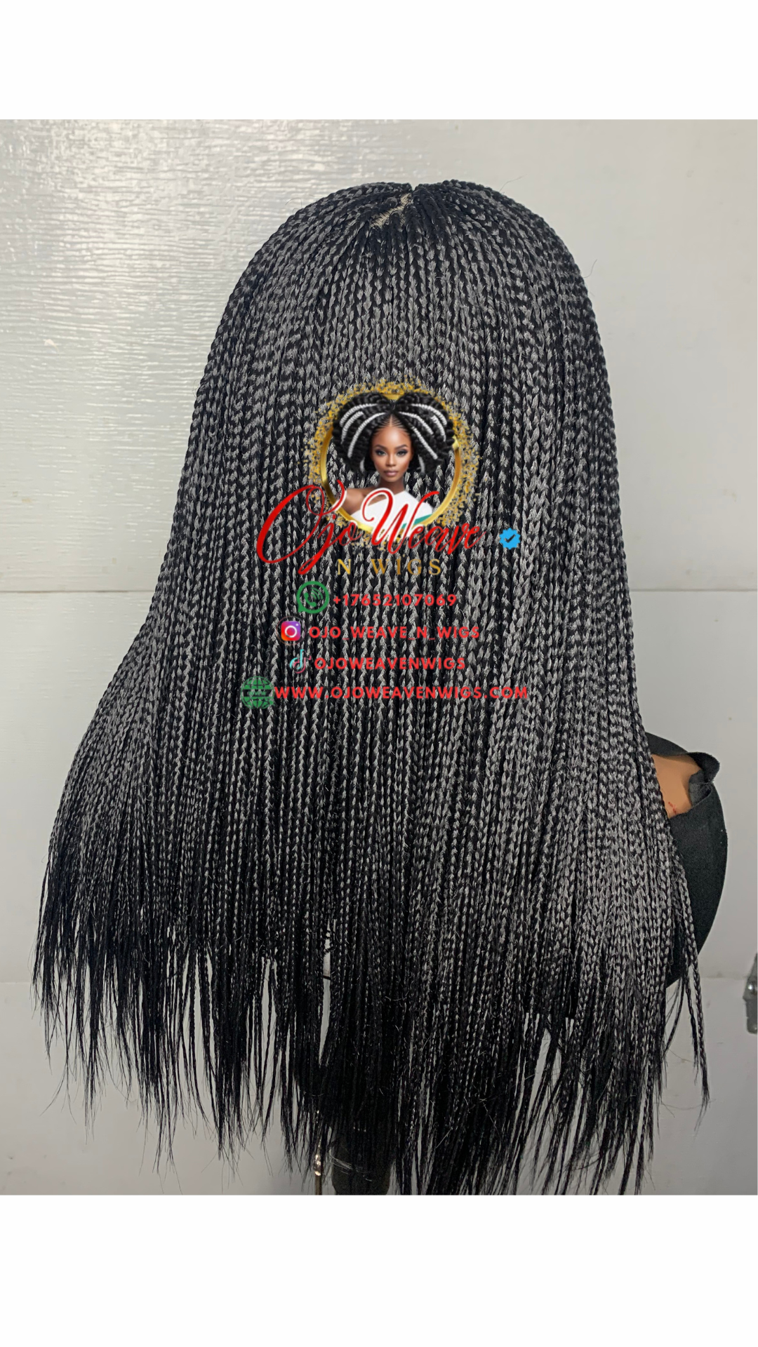 Janet Micro Braid Black: Made to Order