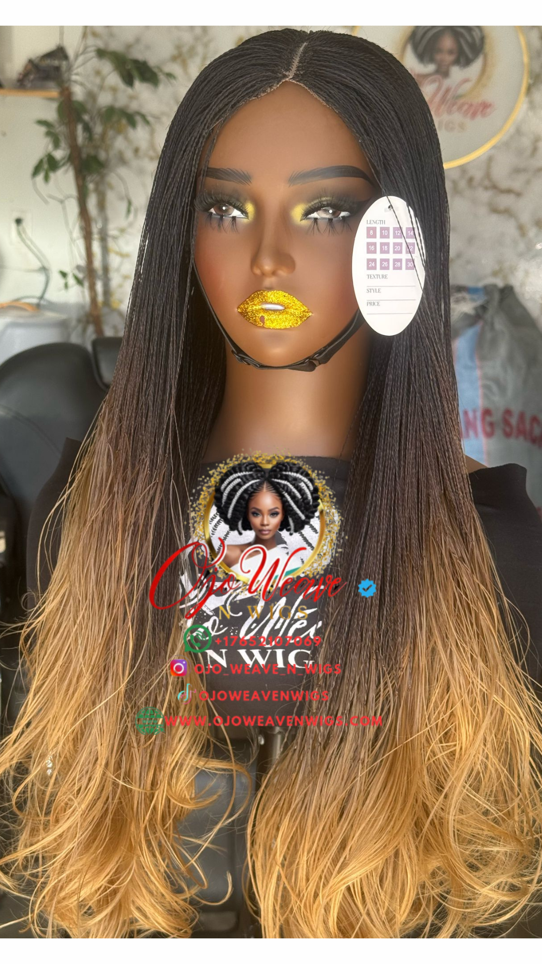 Amena Micro Twist Ombre Wig: Pre Order