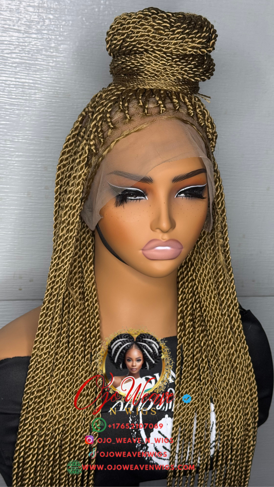 Shey Unit | 28"-30" Made to Order Full Lace Senegalese Twist Wig