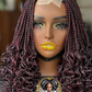 Bianca Curls Highlighted Burgundy: Ready to Ship