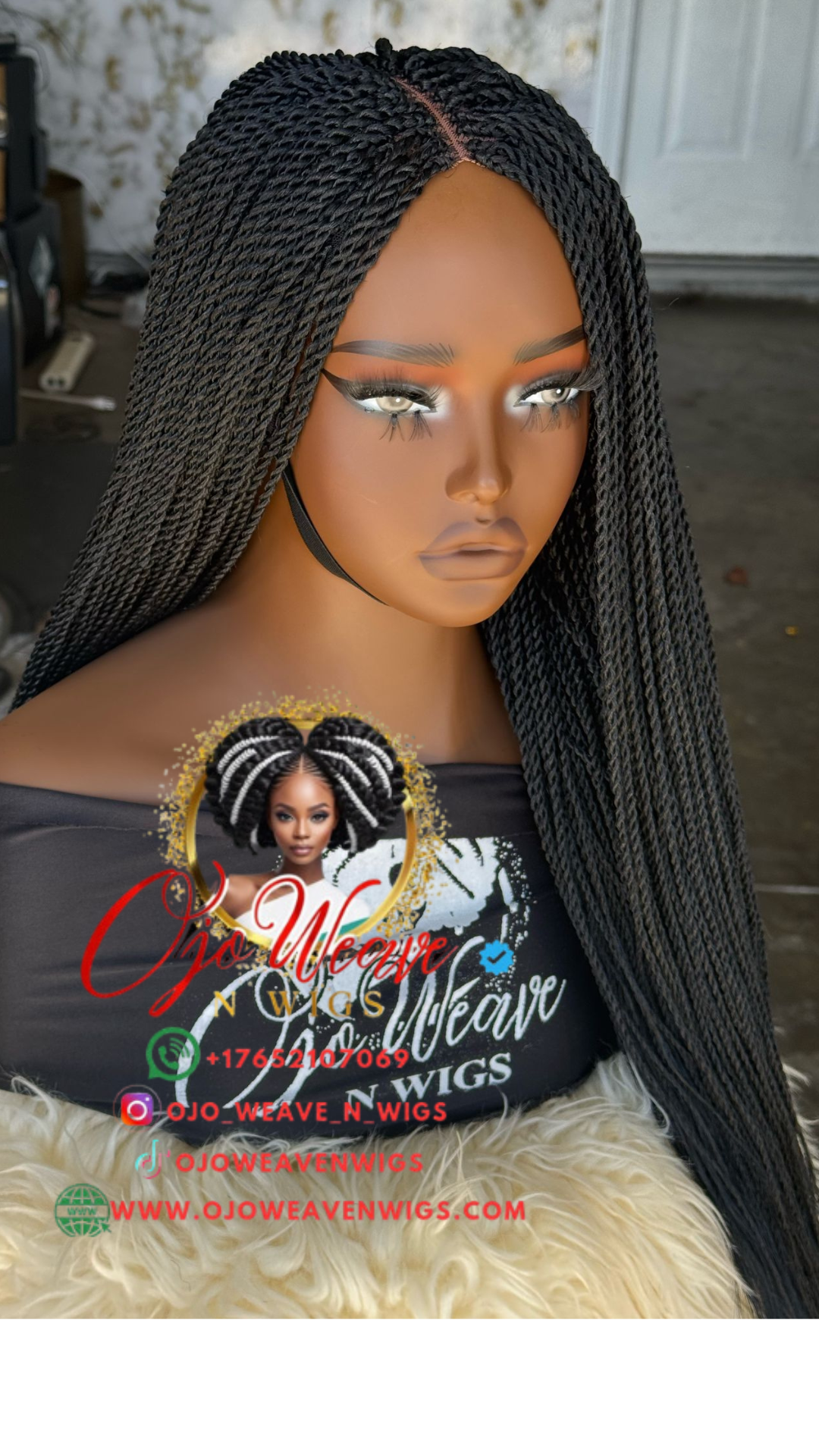 Black Luna Wig - 24/26 Inch - Ready to Ship
