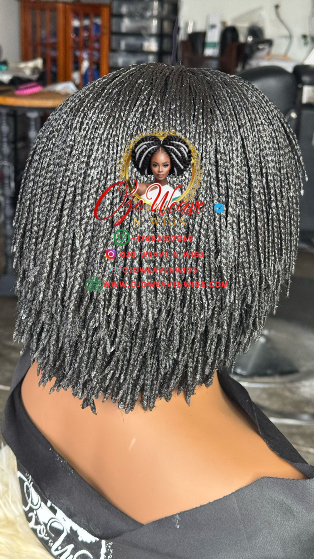 Maxin: Color Black Glueless Closure Wig: Made to Order