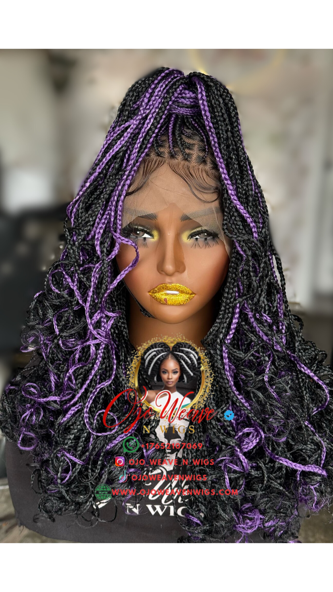 Val Full Lace Unit: Purple Highlights - Ready to Ship