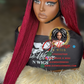 Burgundy Esther Closure Wig - Ready to Ship