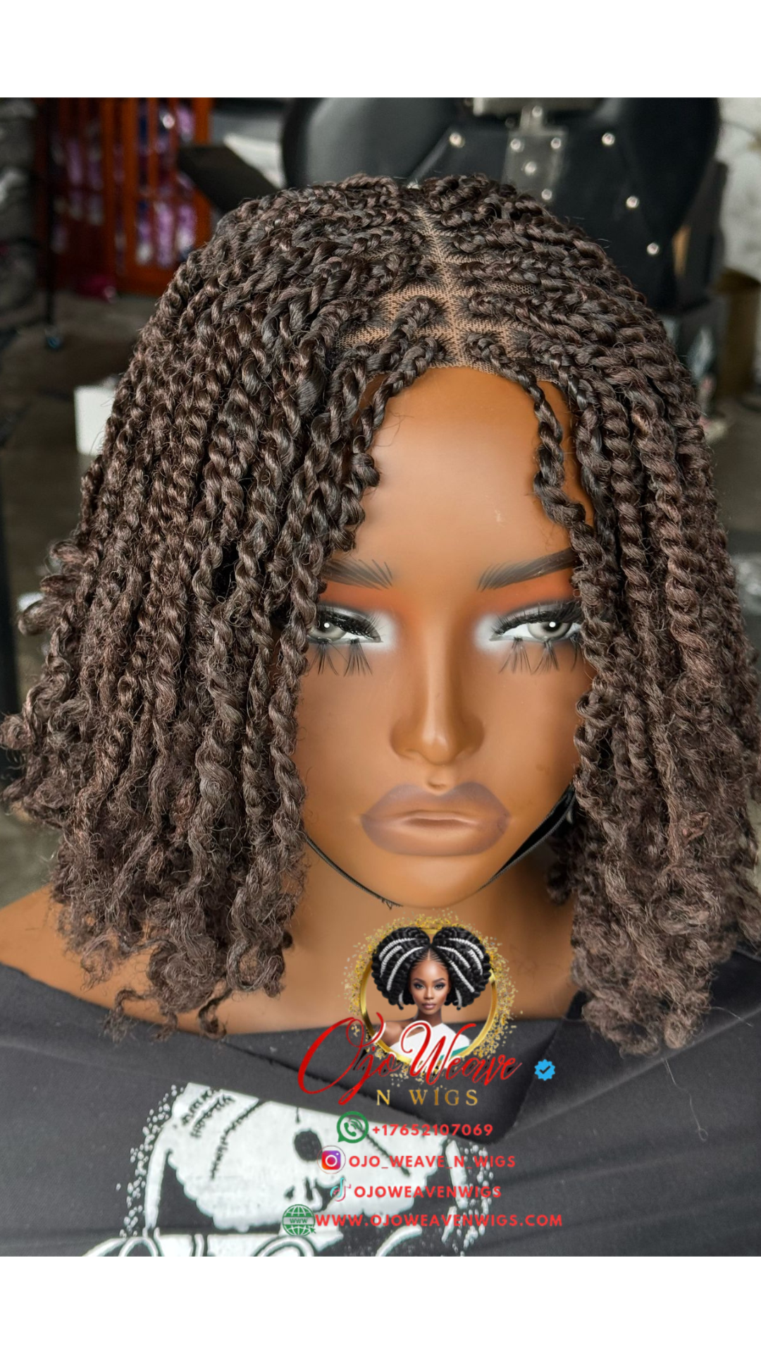 Camela Kinky Brown Wig - preoder