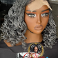 Ava Unit - Salt & Pepper Curly Wig: Made to Order