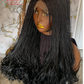 Amena Wig: 22" Black Human Lace 4x4 Closure | Ready-to-Ship
