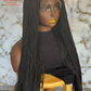 Full Lace Micro Braids Wig | Made to Order 24/26 Inch | Color 1B