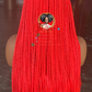 Lade Unit Red Braided Wig