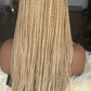 Glueless Knotless Braids Wig - 18-20 Inch Closure, ready to wear