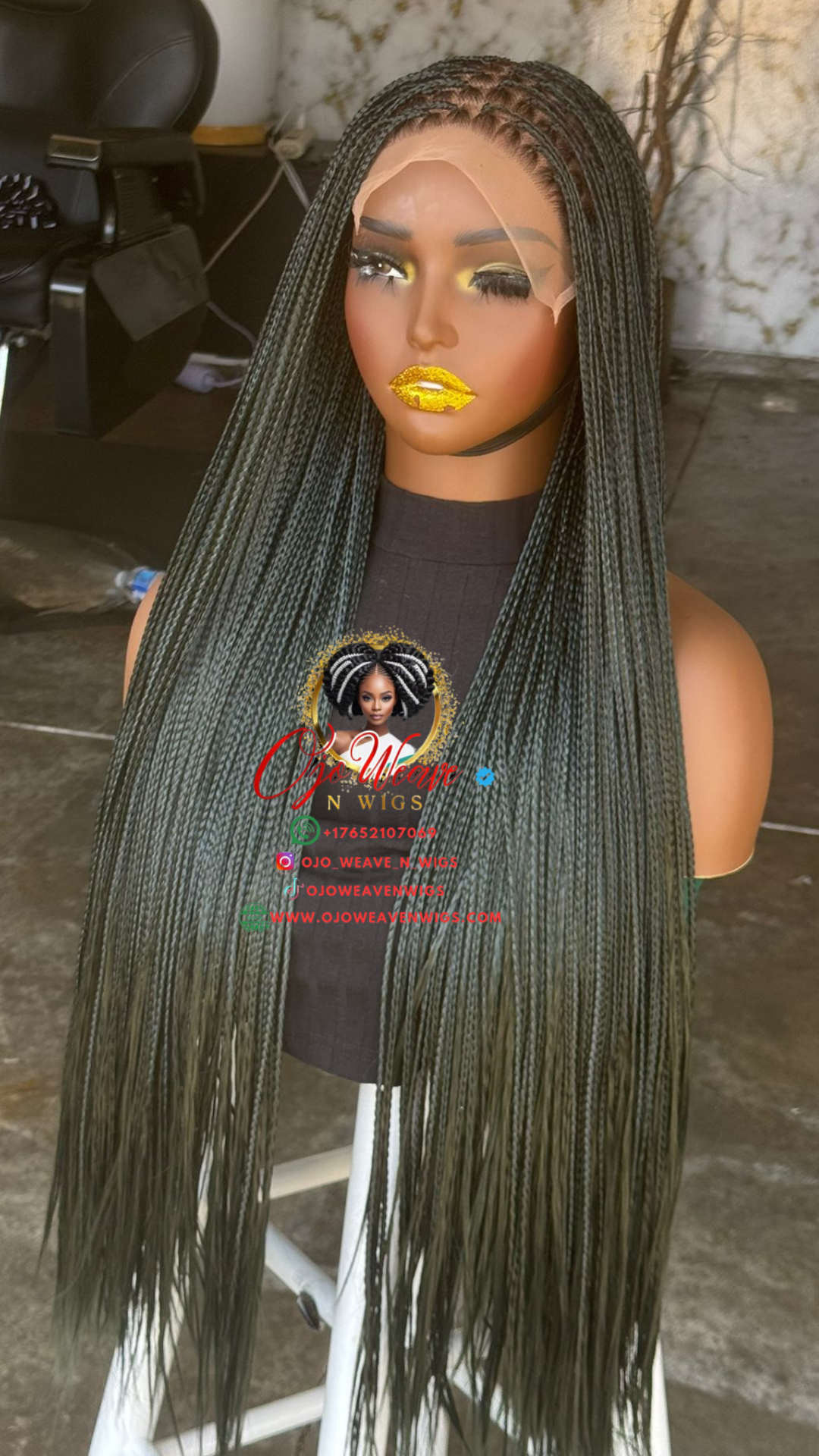 Sisi Bone Straight Human Lace Wig: Color 1B