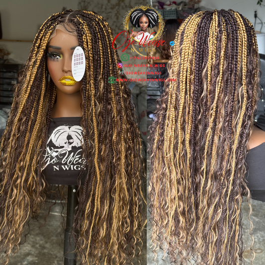 24" Bibi Boho Highlighted Wig - Made to Order