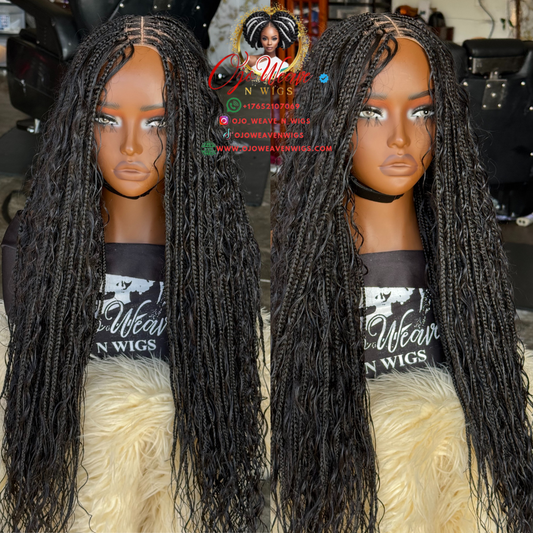 Shola Human Hair Closure Wig: Boho Chic, Ready-to-Ship