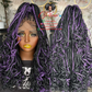 Val Full Lace Unit: Purple Highlights - Ready to Ship