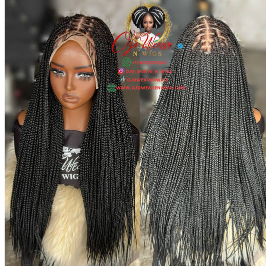 13x6 Knotless Human Hair Wig (Black) - Ready to Ship