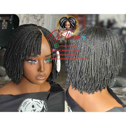 Maxin: Color Black Glueless Closure Wig: Made to Order