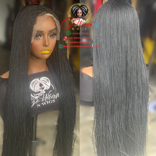 Frontal Kenny Unit: 28" Twisted Micro Braid: Ready to Ship