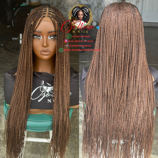 Ready-to-Ship 24" Closure Knotless Braids | Color 30/33