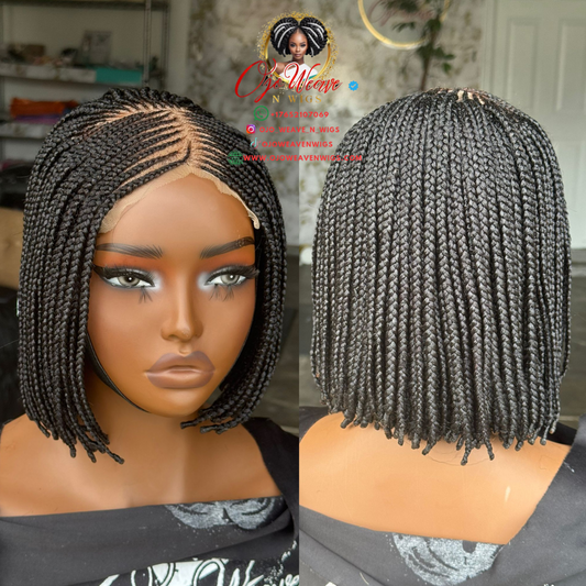 Mina Bob Wig - Ready to Ship 8/10 inch Black