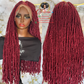 Nini Burgundy Fox Locs Wig: 26 Inches of Elegance Ready to Ship
