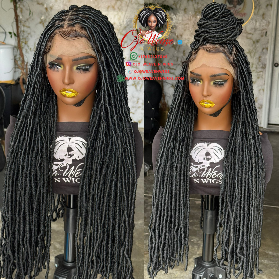 Ready-to-Ship Full Lace Locs - 26" 1B Human Hair
