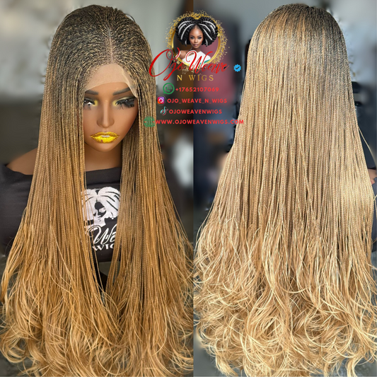 Amena Color 27 Glueless 26 Inch Wig: made to order