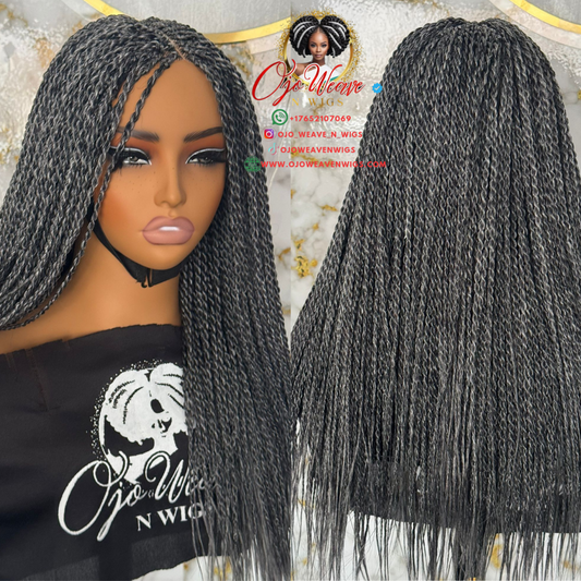 Gina Unit: Salt & Pepper Beauty 16" Glueless Closure Wig Ready to Ship