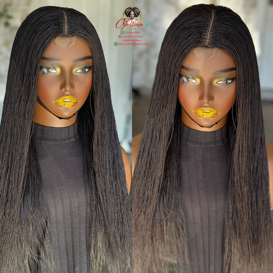 Esther Micro Twist Wig | Black | Ready-to-Ship Closure Unit