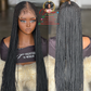 26" 1B Bleached Knot Human Hair Lace Victoria Unit: Ready to Ship