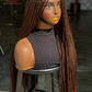 Senegalese Twist Closure Wig Ready to Ship 26/28 Inch Color 30/33 Mix
