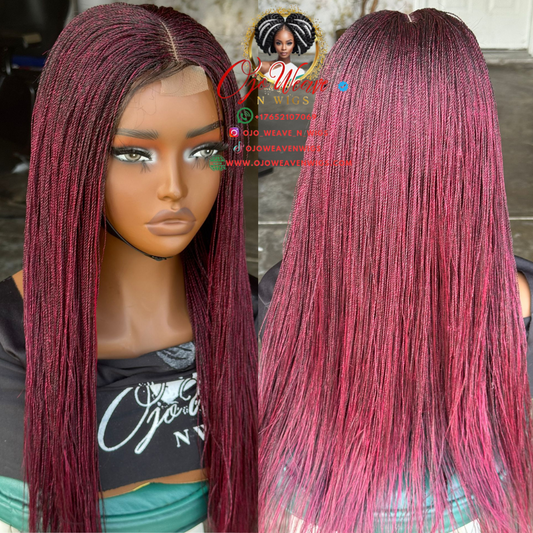 Esther Unit Burgundy Mix with Black: Ready to Ship