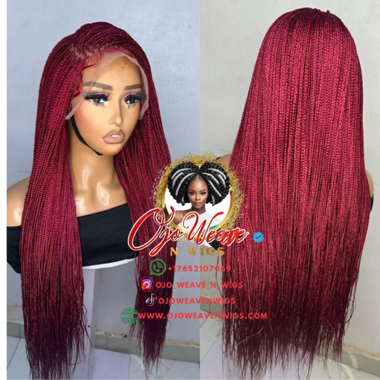 Sara Unit with Micro Braided Box Wig Ready to Ship