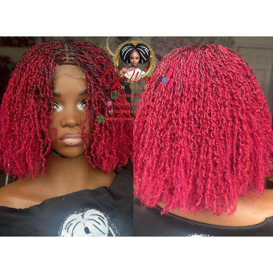 Camela Unit: Burgundy Sisterlocs Wig : Ready to Ship