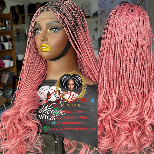 Pink Knotless Closure Wig - Fine Unit - Ready to Ship