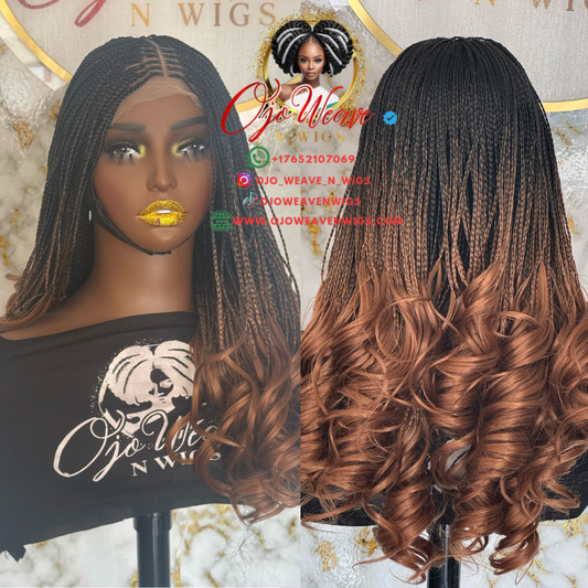 Fine Unit Closure Knotless Wig - Color Mix - Ready to Ship