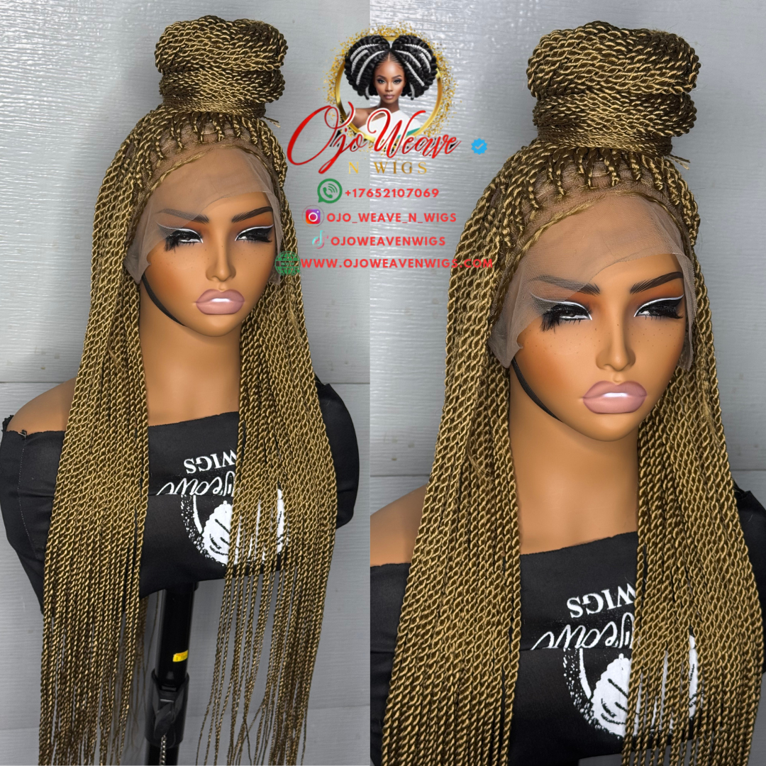 Full Lace Senegalese Twist Wig - Shey Unit: made to order