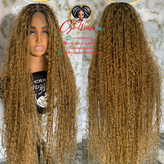Simon Boho - 40 Inch Full Lace Boho Braided Wig - Ready to Ship