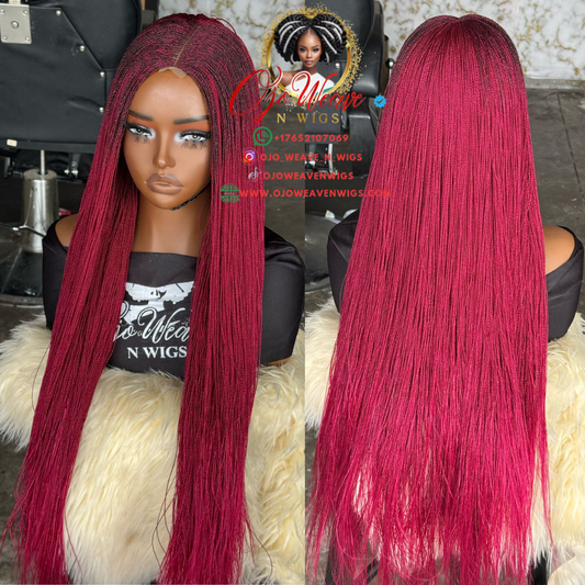 Burgundy Esther Closure Wig - Ready to Ship