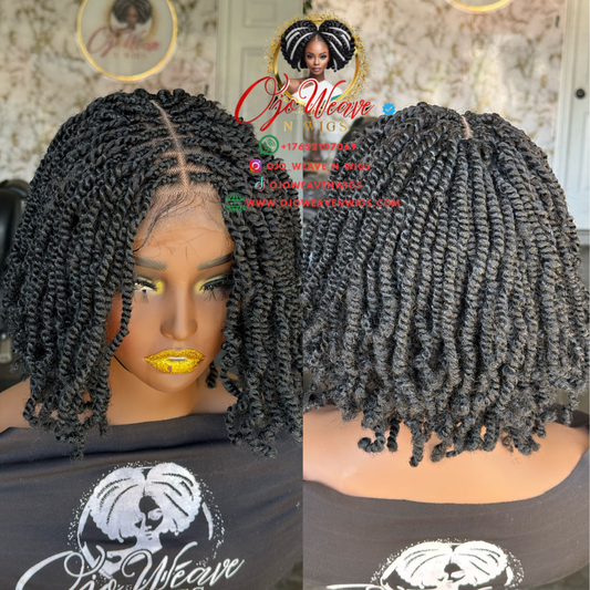 Black Kinky Twist Wig - Ready to Ship