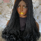 Amena Wig: 22" Black Human Lace 4x4 Closure | Ready-to-Ship