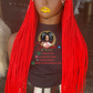 Lade Unit Red Braided Wig