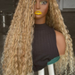 24-inch Boho Closure | 27/613 Honey Blonde Wavy Human Hair Lace Closure, Ready to Ship