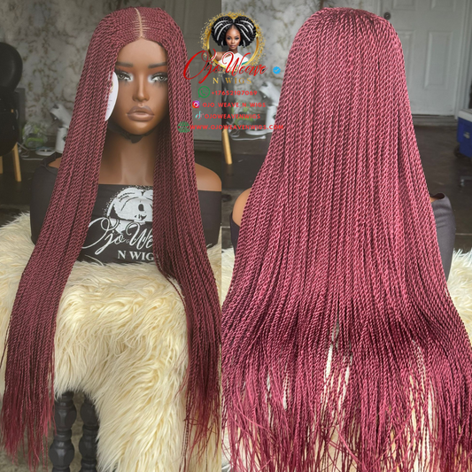SALE! SALE! Bianca Twisted Burgundy Long Length Top